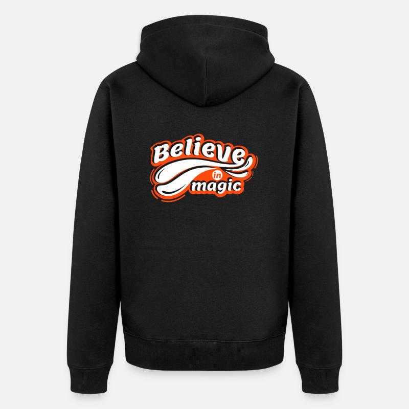 Croyez en la magie - Veste à capuche bio Premium Unisexe - noir