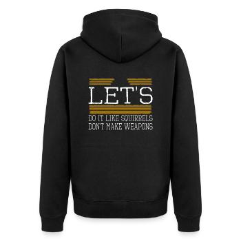 present idea heart hippie flower power - Unisex Premium Organic Zip Hoodie - black - Back - Nico (187cm)