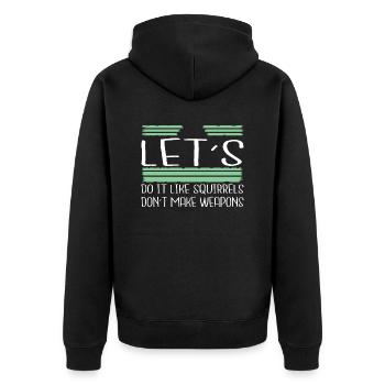 peace movement disarmament jokes awesome family - Unisex Premium Bio Zip Hoodie - Schwarz - Hinten - Nico (187cm)