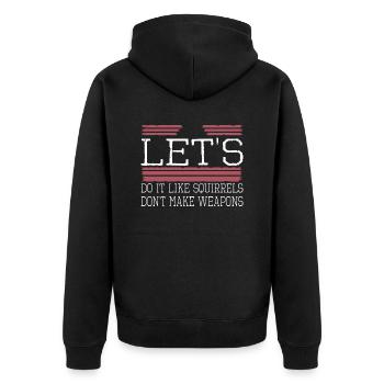 déclaration d’anniversaire citation blagues geek paix hippie - Veste à capuche bio Premium Unisexe - noir - Dos - Nico (187cm)