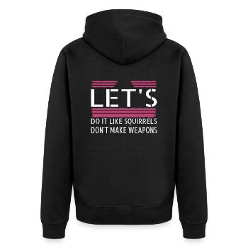 1960s pride child statement sayings bird hippie - Unisex Premium Bio Zip Hoodie - Schwarz - Hinten - Nico (187cm)
