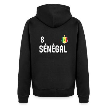 équipe football Sénégal - Veste à capuche bio Premium Unisexe - noir - Dos - Nico (187cm)