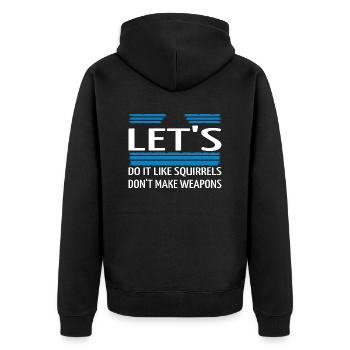 fierté paix paix symbole enfant drôle dictons - Veste à capuche bio Premium Unisexe - noir - Dos - Nico (187cm)