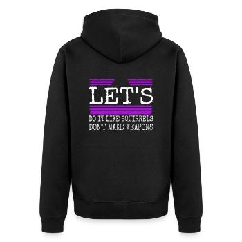 Pride Hippie Festival Quote Global Peace Family - Unisex Premium Organic Zip Hoodie - black - Back - Nico (187cm)