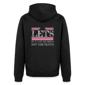 funny sayings statement dove of peace jokes humor - Unisex Premium Organic Zip Hoodie - black - Back - Nico (187cm)