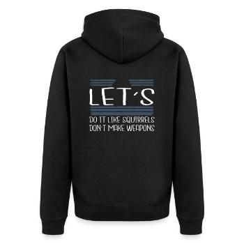 hippie cool peace for paris sayings fun quote - Unisex Premium Organic Zip Hoodie - black - Back - Nico (187cm)