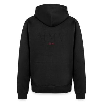 Römischezahl Geburtsjahr Made in 2005 - Unisex Premium Bio Zip Hoodie - Schwarz - Hinten - Nico (187cm)