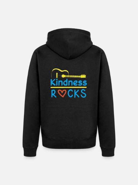 KINDNESS ROCKS - Unisex Premium Organic Zip Hoodie - black
