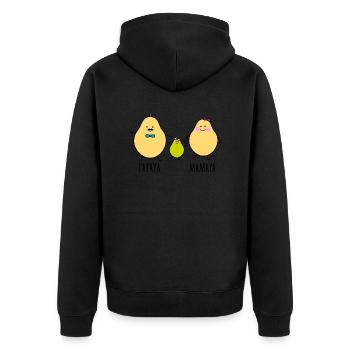 Famille Papaya - Veste à capuche bio Premium Unisexe - noir - Dos - Nico (187cm)