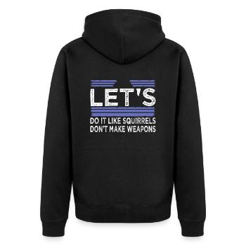 statement funny sayings 1960s birthday present - Unisex Premium Bio Zip Hoodie - Schwarz - Hinten - Nico (187cm)