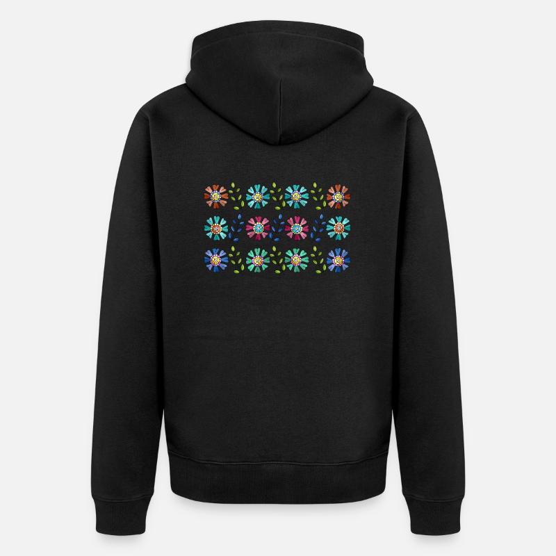 Fleur - Veste à capuche bio Premium Unisexe - noir