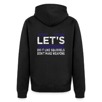quote bday flower power joke jokes heart child - Unisex Premium Bio Zip Hoodie - Schwarz - Hinten - Nico (187cm)
