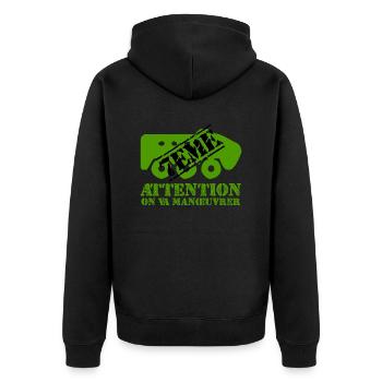 Attention on va manœuvrer - Veste à capuche bio Premium Unisexe - noir - Dos - Nico (187cm)