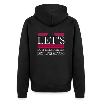 peace symbol birthday present present idea - Unisex Premium Bio Zip Hoodie - Schwarz - Hinten - Nico (187cm)