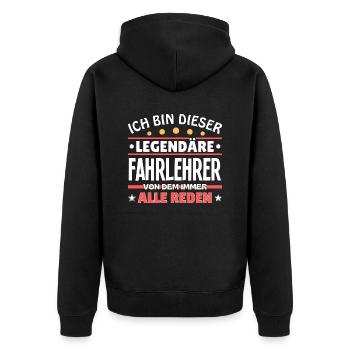 Je suis ce moniteur d’auto-école légendaire - Veste à capuche bio Premium Unisexe - noir - Dos - Nico (187cm)