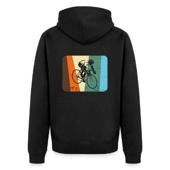Motard / Vélo - Veste à capuche bio Premium Unisexe - noir - Dos - Nico (187cm)