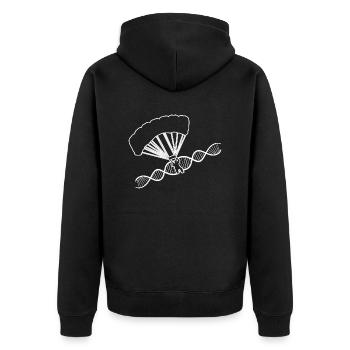 Parapente Parachutisme Parapente - Veste à capuche bio Premium Unisexe - noir - Dos - Nico (187cm)