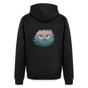Petit Monstre pelote n°6 - Veste à capuche bio Premium Unisexe - noir - Dos - Nico (187cm)