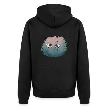 Petit Monstre pelote n°8 - Veste à capuche bio Premium Unisexe - noir - Dos - Nico (187cm)