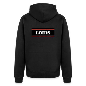LOUIS - Veste à capuche bio Premium Unisexe - noir - Dos - Nico (187cm)