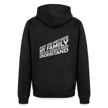 you would understand quote - Unisex Premium Organic Zip Hoodie - black - Back - Nico (187cm)