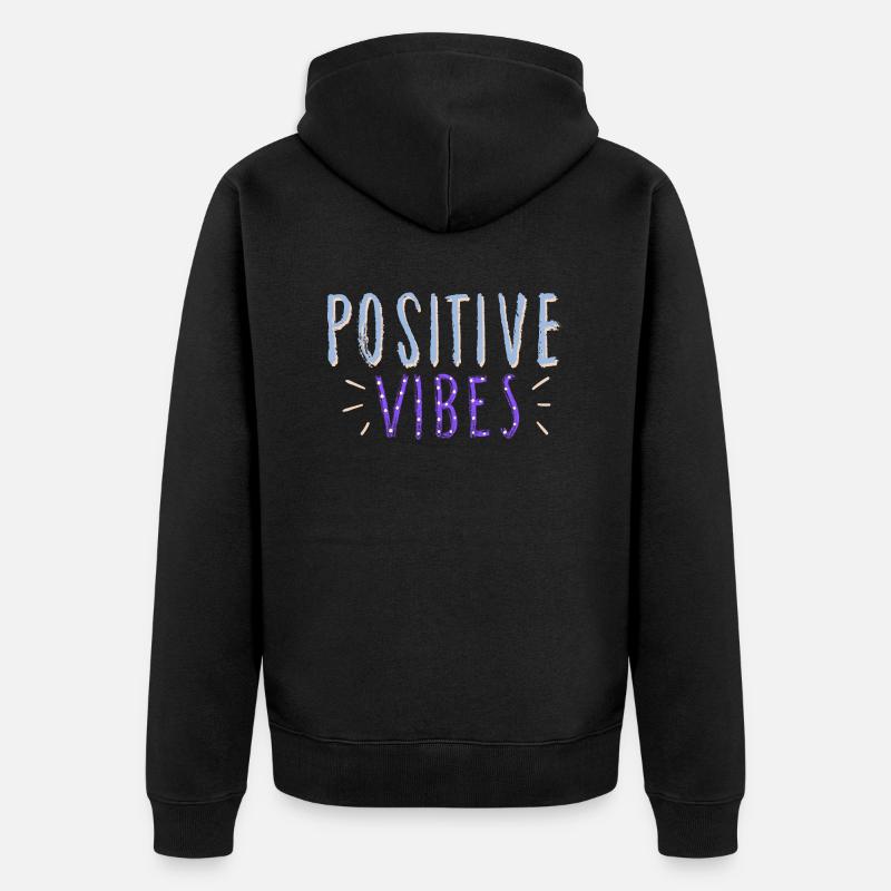 ondes positives - Veste à capuche bio Premium Unisexe - noir