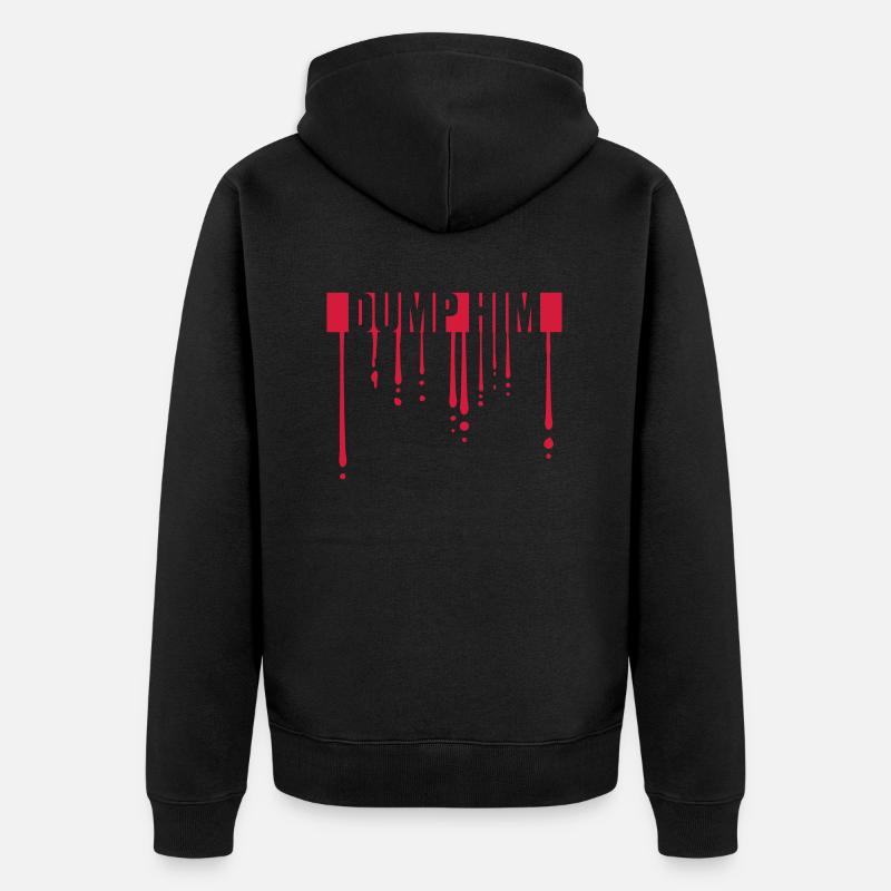Dump Him Quote Logo - Veste à capuche bio Premium Unisexe - noir