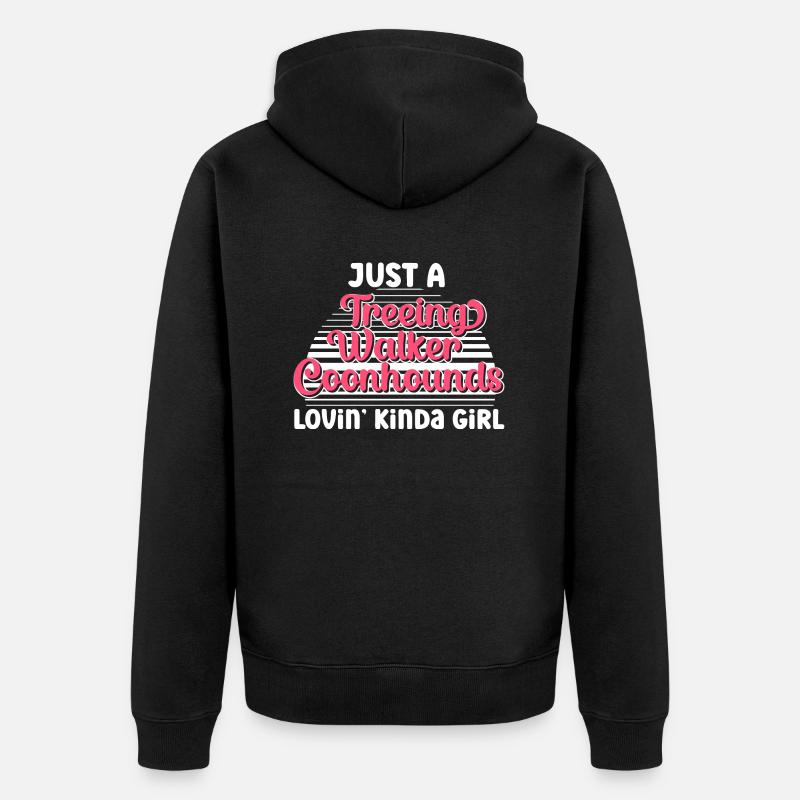 Treeing Walker Coonhound - Unisex Premium Bio Zip Hoodie - Schwarz