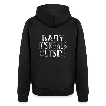 beards awesome christmas beard gang fun - Unisex Premium Bio Zip Hoodie - Schwarz - Hinten - Nico (187cm)