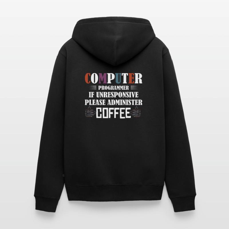 Computer Programmer Software Coding Unisex Premium Organic Zip Hoodie