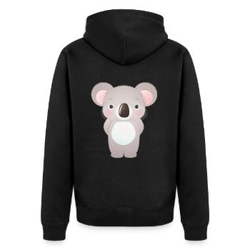 Koala Bear Australia - Unisex Premium Organic Zip Hoodie - black - Back - Nico (187cm)