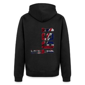 ANGLETERRE ÉDITION LIMITÉE 35E ANNIVERSAIRE 1991 AU ROYAUME-UNI - Veste à capuche bio Premium Unisexe - noir - Dos - Nico (187cm)