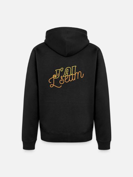 J'ai l'seum D2 - Veste à capuche bio Premium Unisexe - noir