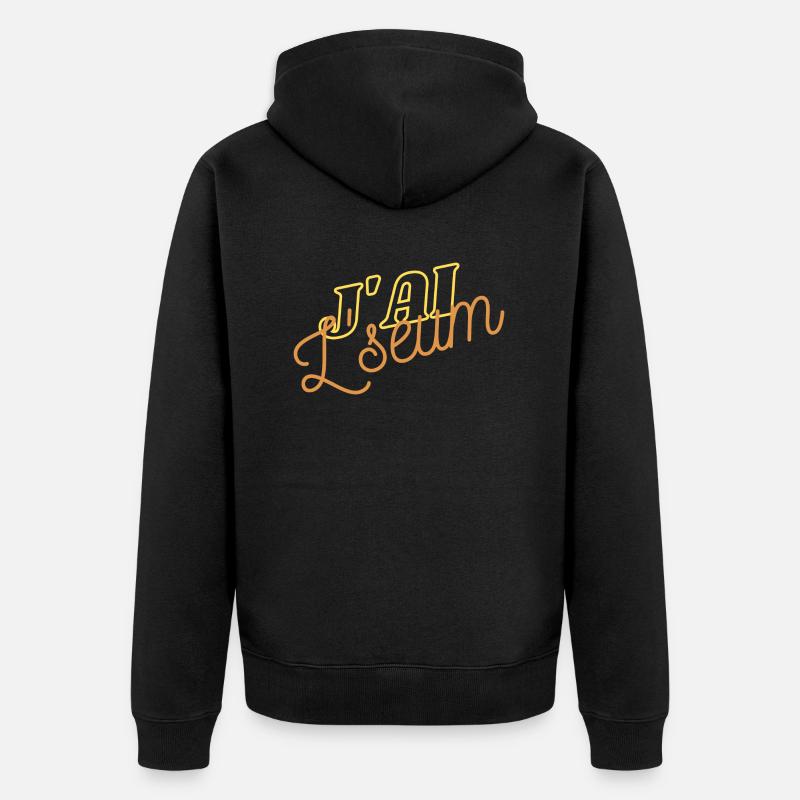J'ai l'seum D2 - Veste à capuche bio Premium Unisexe - noir