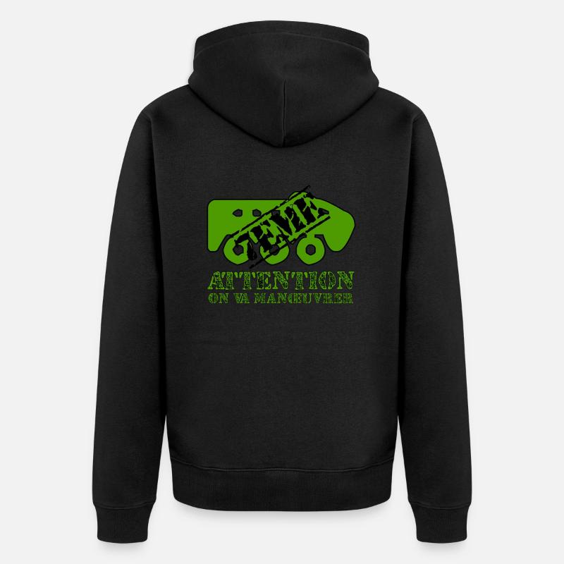 Attention on va manœuvrer - Veste à capuche bio Premium Unisexe - noir