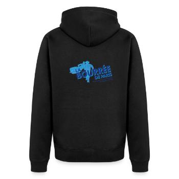 Logo La Bourrée - Veste à capuche bio Premium Unisexe - noir - Dos - Nico (187cm)