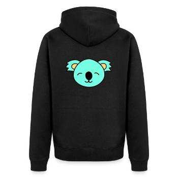 Cute Koala bear - Unisex Premium Bio Zip Hoodie - Schwarz - Hinten - Nico (187cm)