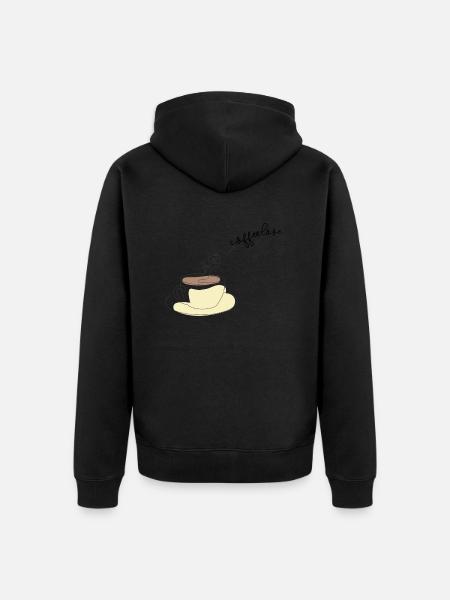 Kaffeeliebe - Leben für Kaffee - Unisex Premium Bio Zip Hoodie - Schwarz