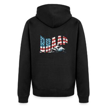 Braap Motoneige Équitation Motoneige Motoneige - Veste à capuche bio Premium Unisexe - noir - Dos - Nico (187cm)