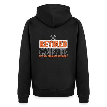 Charpentier à la retraite plus mon problème drôle - Veste à capuche bio Premium Unisexe - noir - Dos - Nico (187cm)