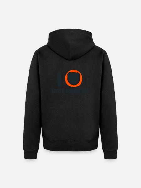 Letzte Generation - Design 6 - Unisex Premium Bio Zip Hoodie - Schwarz