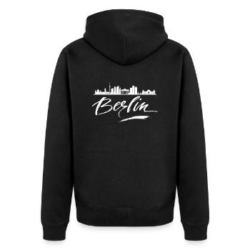 Berlin - Veste à capuche bio Premium Unisexe - noir - Dos - Nico (187cm)