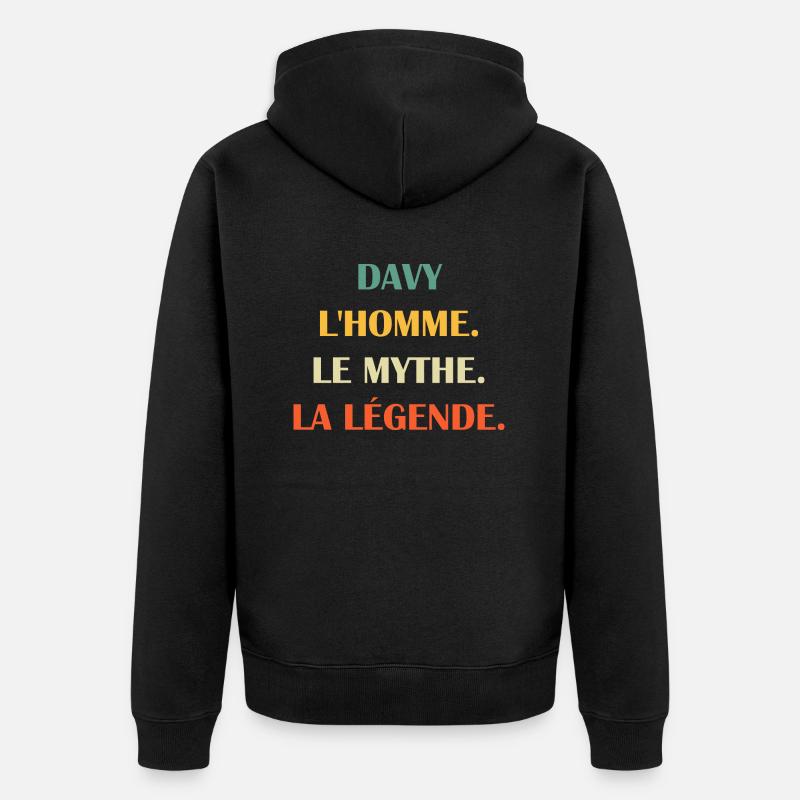 davy - Veste à capuche bio Premium Unisexe - noir