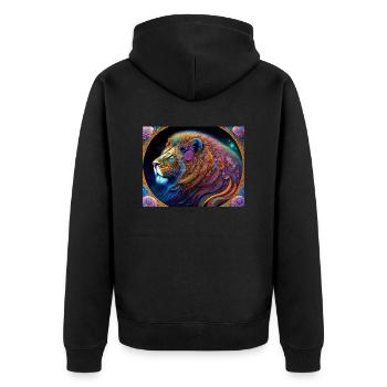 Lion - Veste à capuche bio Premium Unisexe - noir - Dos - Nico (187cm)