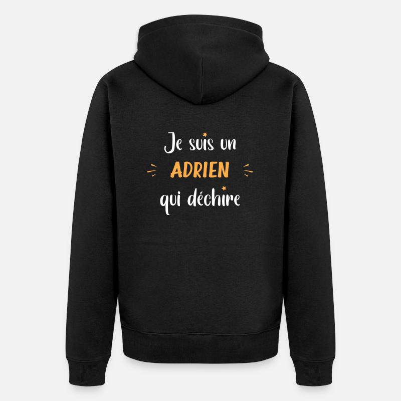adrien - Veste à capuche bio Premium Unisexe - noir