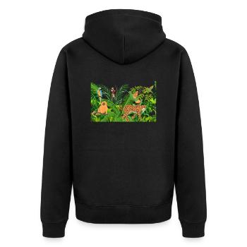 amazonie - Veste à capuche bio Premium Unisexe - noir - Dos - Nico (187cm)