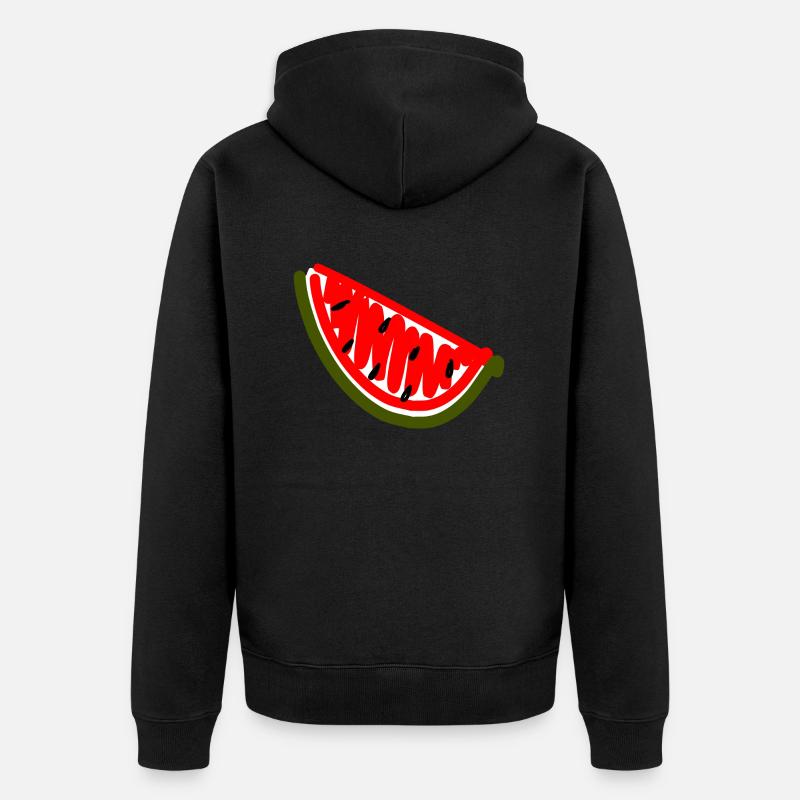 pastèque - Veste à capuche bio Premium Unisexe - noir