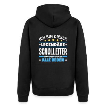 Je suis ce professeur légendaire - Veste à capuche bio Premium Unisexe - noir - Dos - Nico (187cm)