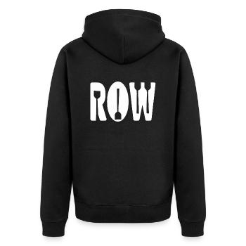 ROW Awesome Paddle Rowing Designs T-Shirt Present - Unisex Premium Organic Zip Hoodie - black - Back - Nico (187cm)
