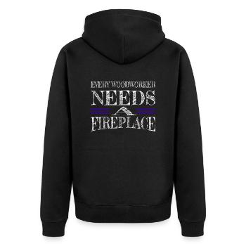 love axes safety helmet - Unisex Premium Organic Zip Hoodie - black - Back - Nico (187cm)